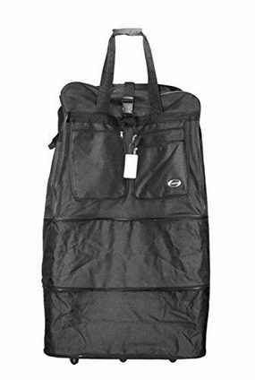 40" Black Expandable Large Rolling 6 Wheeled Duffel Bag Spinner Suitcase Luggage Clearance Event Today