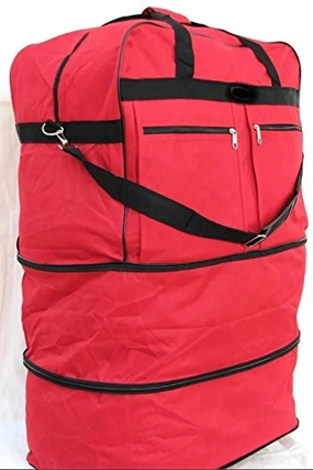 40" Red Large Expandable Rolling 6 Wheeled Duffel Bag Spinner Suitcase Luggage Save Big Today Hot Clearance Now