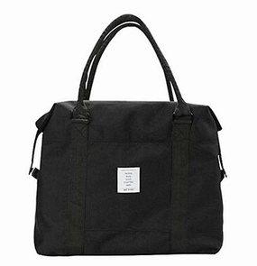 [Black-1] Simple Style Travel Tote Bag Duffel Bag Handbag Sports Shoulder Bag Grab Todays Deal