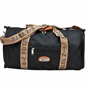 "E-Z Tote" Sports Duffel Bag/All Purpose Duffel Bag Size 18"/24" In 2 Colors (18", Black) Big Sale Today Grab It Fast