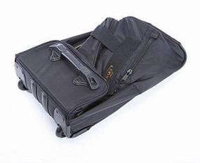 A. Saks 20" Expandable Rolling Trolley Duffel (One Size, Black/Yellow) Trending Now Discount