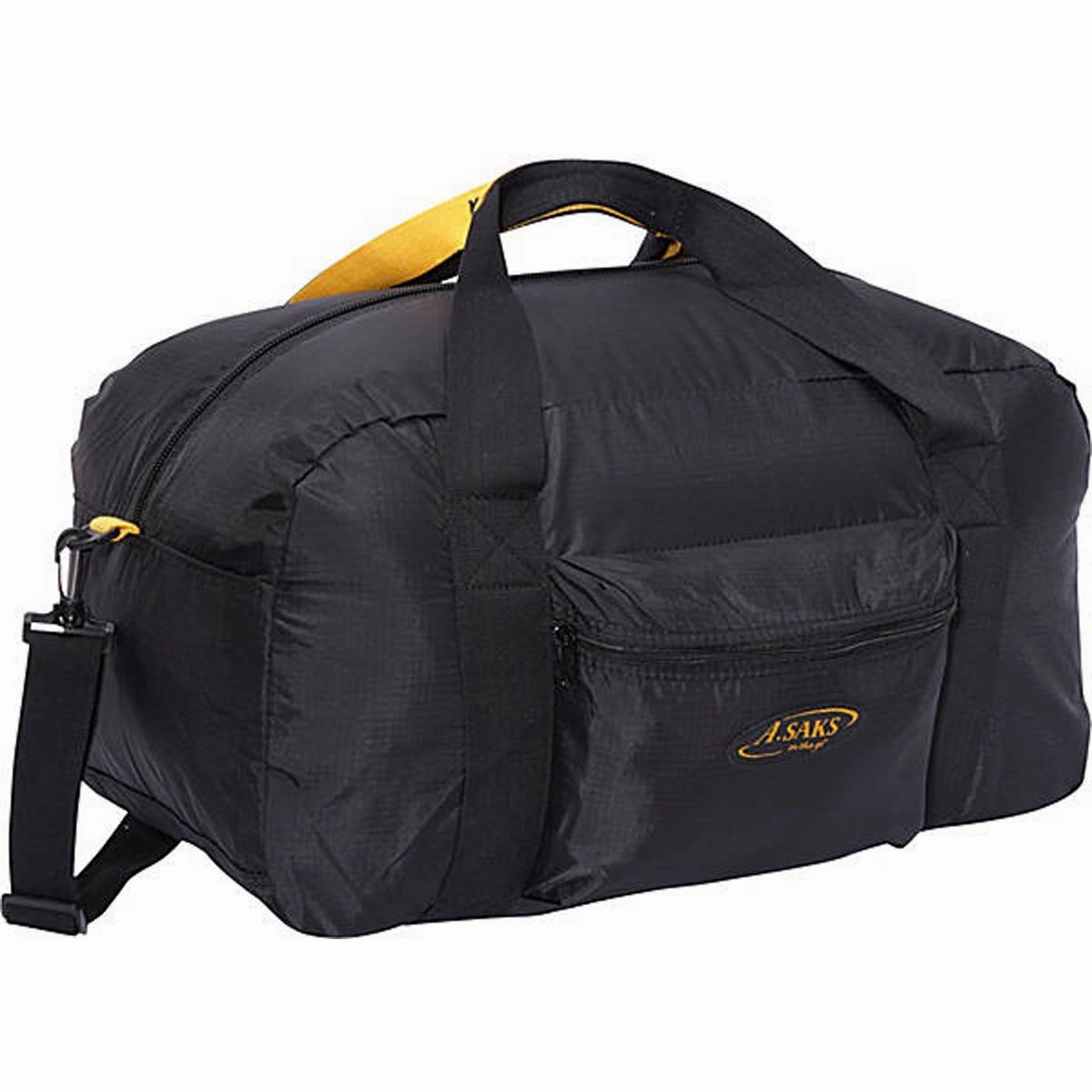 A. Saks 22" Carry On Nylon Duffel Bag W/Pouch Shop Grab Offer