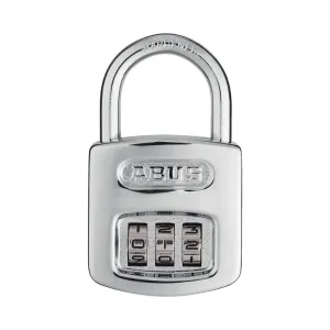 Shop Save Today Abus 160/40 High-Gloss Chrome Combination Padlock (Blister Pack)
