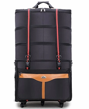 Ailouis 36 Inch Expandable Extra Large Wheeled Travel Duffel Luggage Bag (Black B) Dont Miss This Steal Mega Sale Now