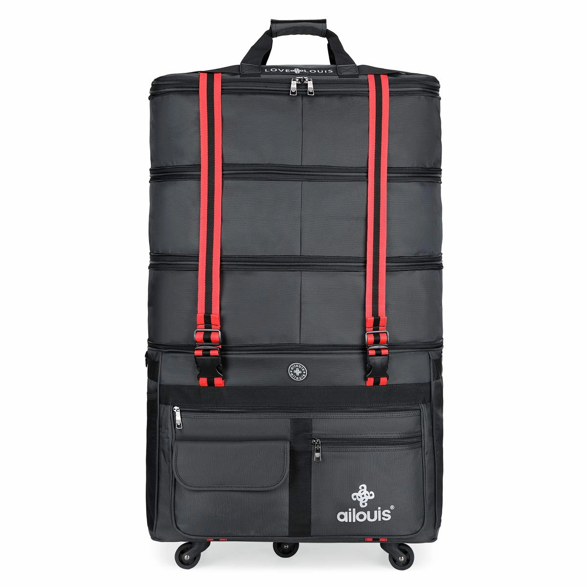 Todays Trending Deals Flash Deal Today Ailouis Expandable Extra Large Wheeled Travel Duffel Luggage Bag 36 Inch