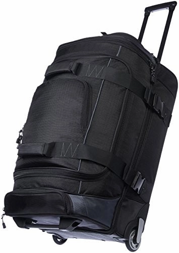 Amazonbasics Ripstop Wheeled Duffel - 26-Inch, Black Todays Steal Hot Offer Frenzy