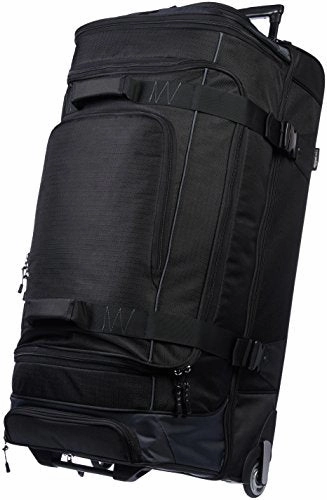Amazonbasics Ripstop Wheeled Duffel - 35-Inch, Black Unmissable Deal Today