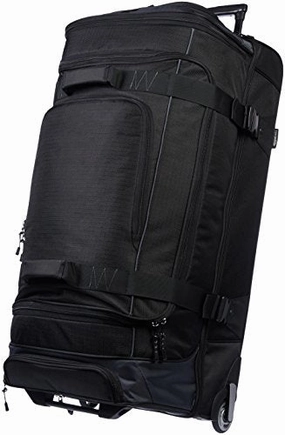 Amazonbasics Ripstop Wheeled Duffel - 35-Inch, Black Unmissable Deal Today
