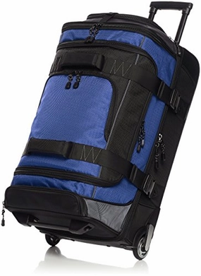 Amazonbasics Ripstop Wheeled Duffel, Blue Todays Best Deal Weekend Specials