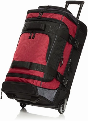 Amazonbasics Ripstop Wheeled Duffel, Red EndofWeek Deals
