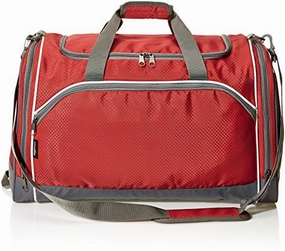 Amazonbasics Sports Duffel - Small, Red Grab Your Savings