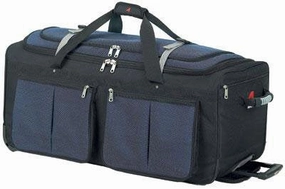 Athalon Luggage 22" 15-Pocket Duffel, Blue Mega Online Discount