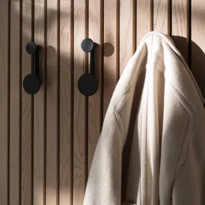 AUDO CPH Afteroom Coat Hanger, 2 Hooks in One, Black