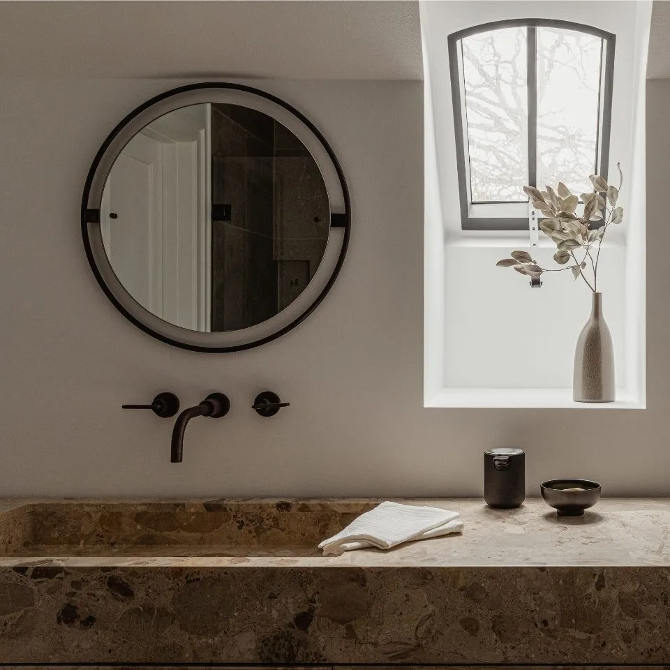 AUDO CPH Nimbus Mirror, D110cm, Bronzed Brass