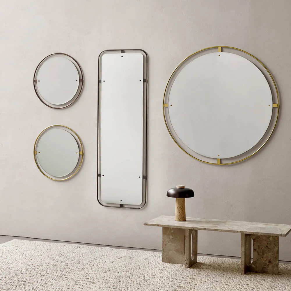 AUDO CPH Nimbus Mirror, Rectangular, Bronzed Brass