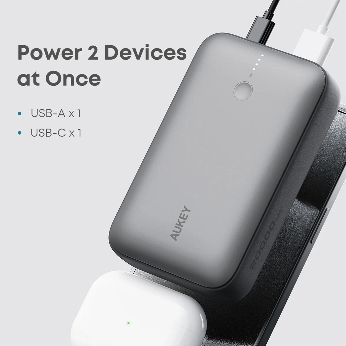 Sweet Deal Today GiftWorthy Sale Aukey Pb-Y57 22.5W Usb C Pd & Usb Qc3.0 20000Mah Mini Power Bank