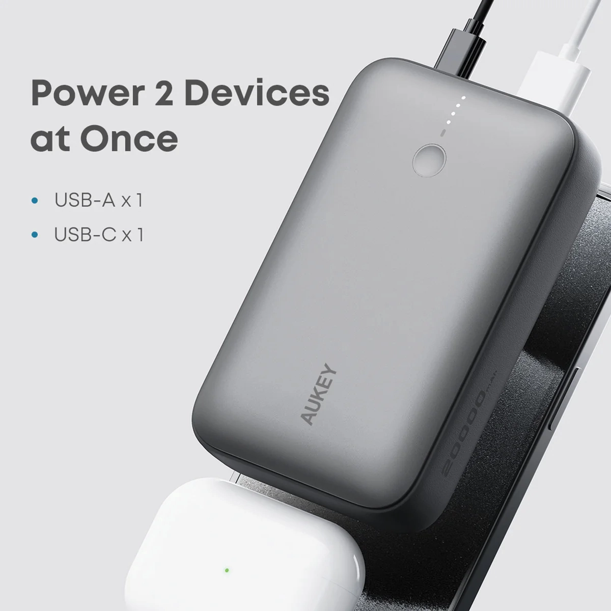 Sweet Deal Today GiftWorthy Sale Aukey Pb-Y57 22.5W Usb C Pd & Usb Qc3.0 20000Mah Mini Power Bank