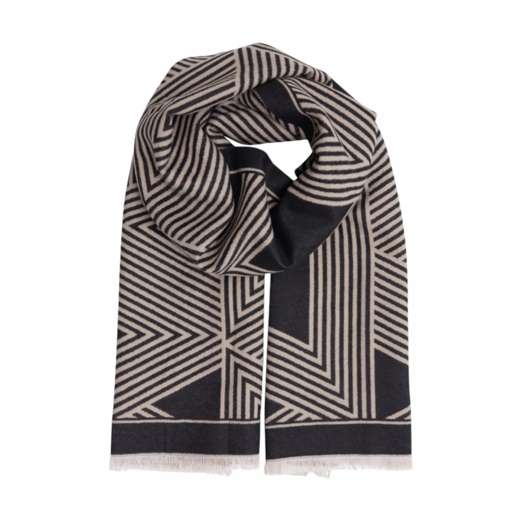 Special Price Offer B Young Vibi Geometric Scarf Black Mix