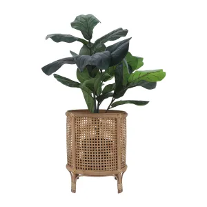BAMBOO/RATTAN, S/2 10/12"D WOVEN PLAN