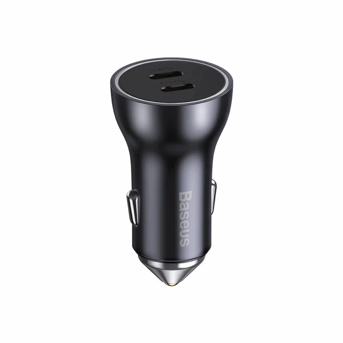 Baseus Golden Contactor Max Dual Fast Charge Car Charger C C 60W Dark Gray-Cgjm000213 Clearance Event Today Perfect Gift Offer