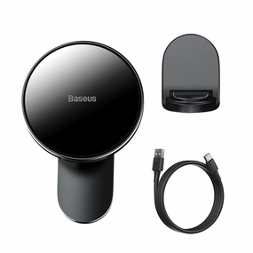 Baseus Magnetic Car Mount Wireless Charger Holder Magsafe Compatible For Iphone Black (Wxjn-01) Hot Clearance Now Big Savings Today