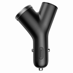 Baseus Y Type Car Charger Car Charger 2X Usb   Cigarette Lighter Socket 3.4A Black (Ccall-Yx01) Price Drop Alert