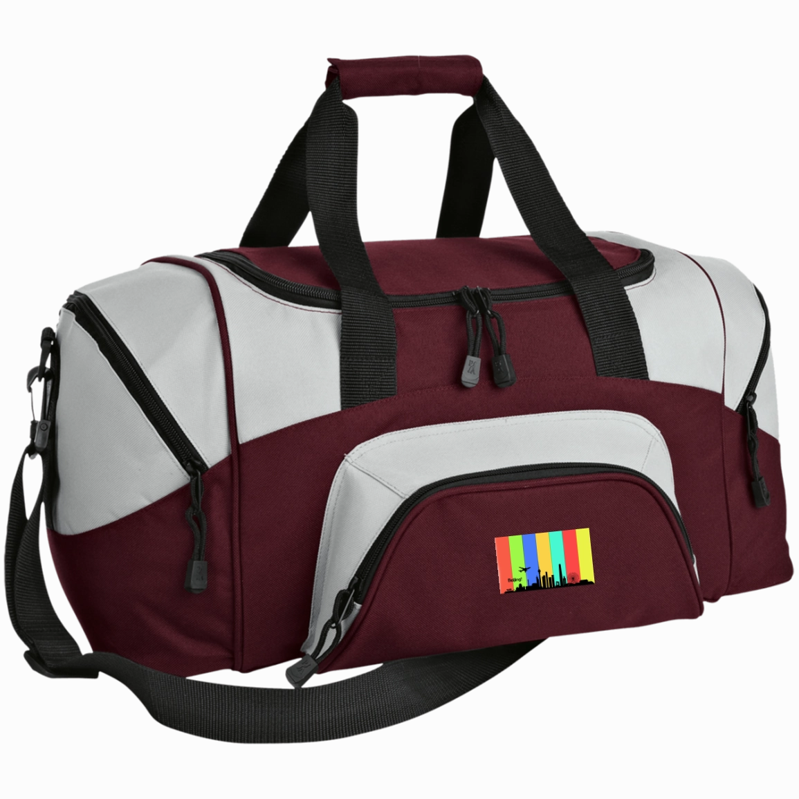 Beijing Travel - Luggage Factory Colorblock Sport Duffel Bag Unmissable Deal Today Save Big Today