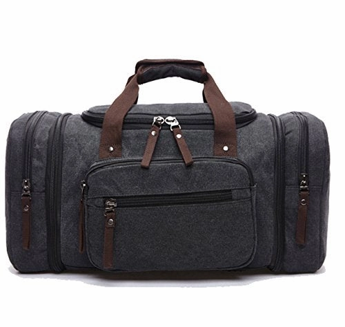 Berchirly Duffel Canvas Oversized Travel Tote Luggage Bag Exclusive Holiday Deal
