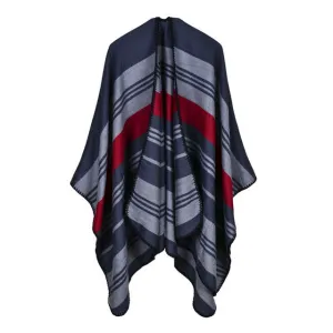 Grab It Now Best Seller Deal Vintage Women'S Striped Winter Poncho Scarf - 5 Colors