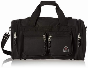 Clearance Event Alert Rockland Duffel Bag, Black, 18.5 In X 10.5 In X 8.5 In