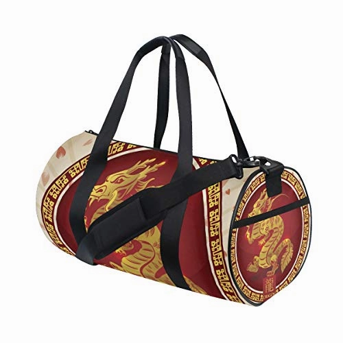 Oulian Duffel Bag Chinese Zodiac Symbols Women Garment Gym Tote Bag Best Sports Bag For Boys Today Only Discount Alert Price Slash Today