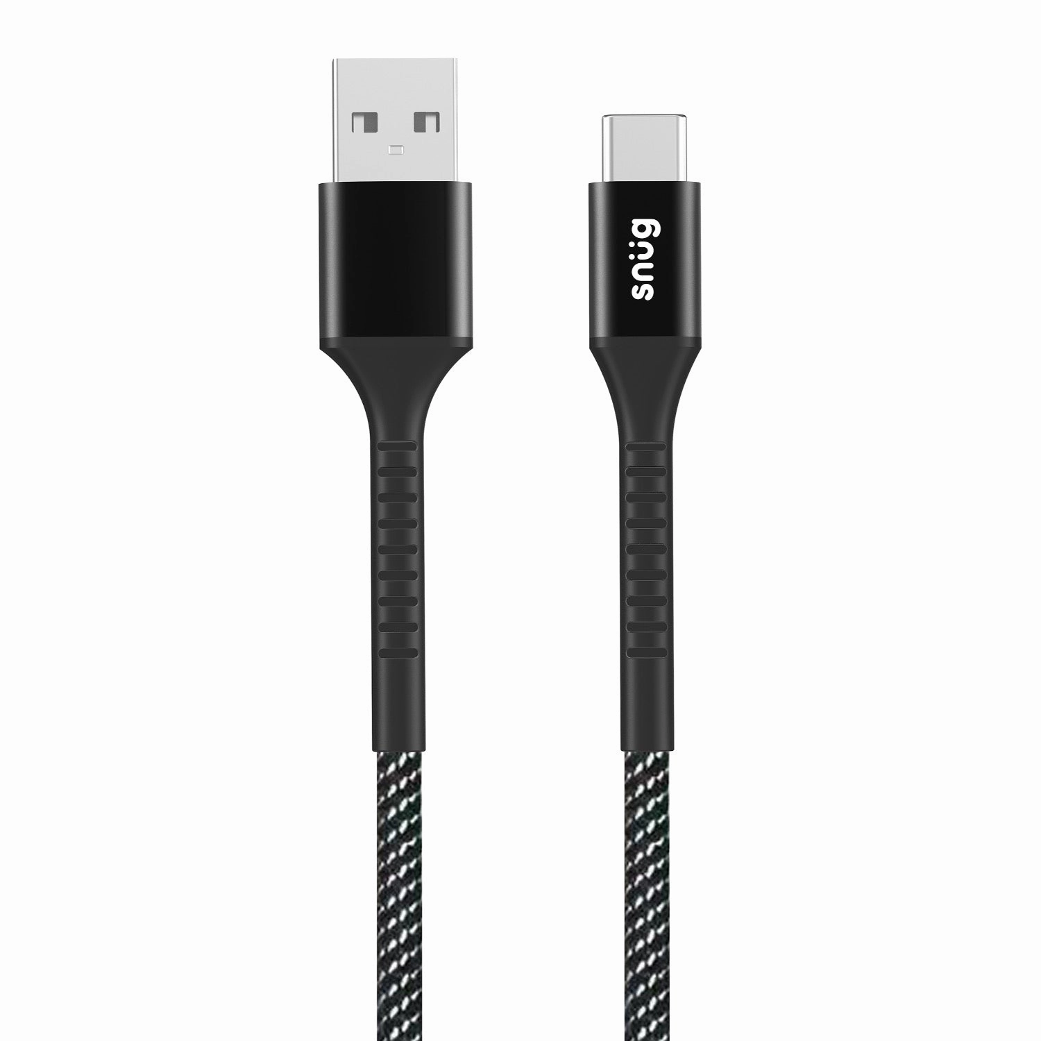 Mega Sale Now Snug Usb To Type-C Nylon Braided Cable 10W - 1.2 Metre - Black/Silver (Snpw-Cabntycu-B)