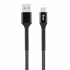 Mega Sale Now Snug Usb To Type-C Nylon Braided Cable 10W - 1.2 Metre - Black/Silver (Snpw-Cabntycu-B)