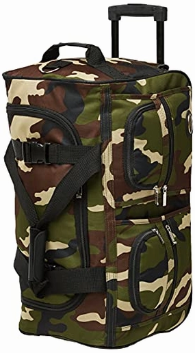 Rockland Rolling Duffel Bag, Camouflage, 22-Inch Today Only Special Grab Todays Deal