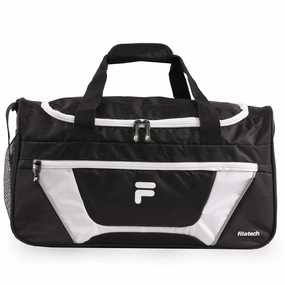 Gift Sale Event Fila Cannon 3 Small Duffel Gym Sports Bag, Black/White, One Size