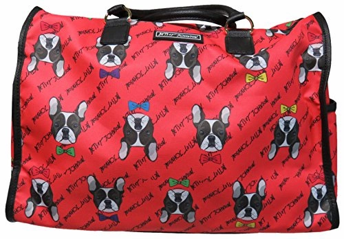 MustHave Deal Betsey Johnson Large Nylon Weekender Duffel Bag, Coral/Bulldogs