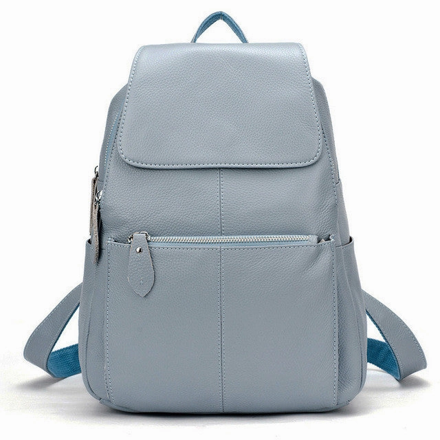 Natural Soft Genuine Leather Women'S Fashion Backpack School Bags - 15 Colour Online Deal Frenzy Price Drop Alert