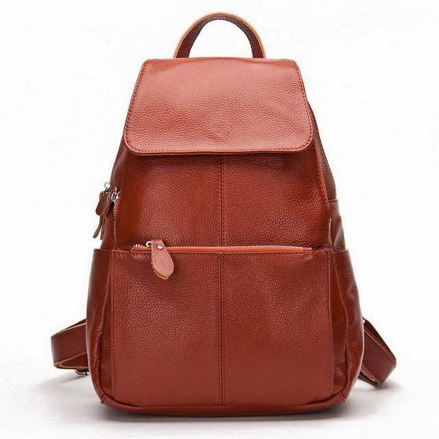 Big Savings Event Online Exclusive Deal Natural Soft Genuine Leather Women'S Fashion Backpack School Bags - 15 Colour