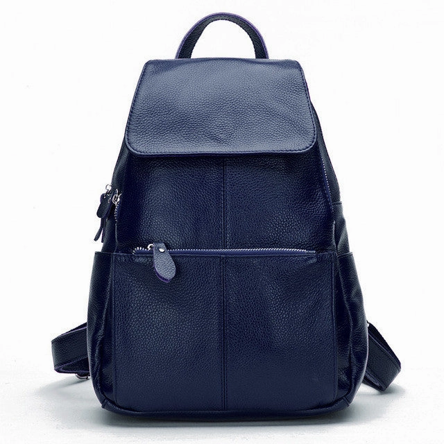 Natural Soft Genuine Leather Women'S Fashion Backpack School Bags - 15 Colour Dont Miss This Deal Flash Offer Today