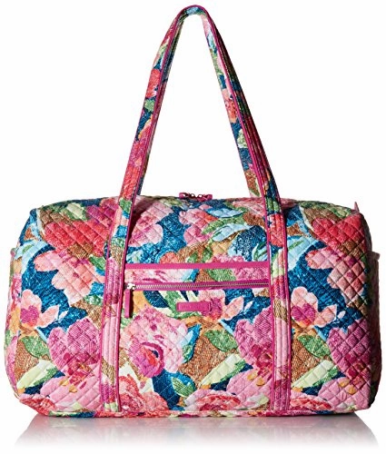 Vera Bradley Iconic Large Travel Duffel, Signature Cotton, Super Bloom, One Size Today Only Hot Pick Save Today Event