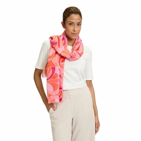 Exclusive Online Deal Betty Barclay Pink And Red Printed Scarf