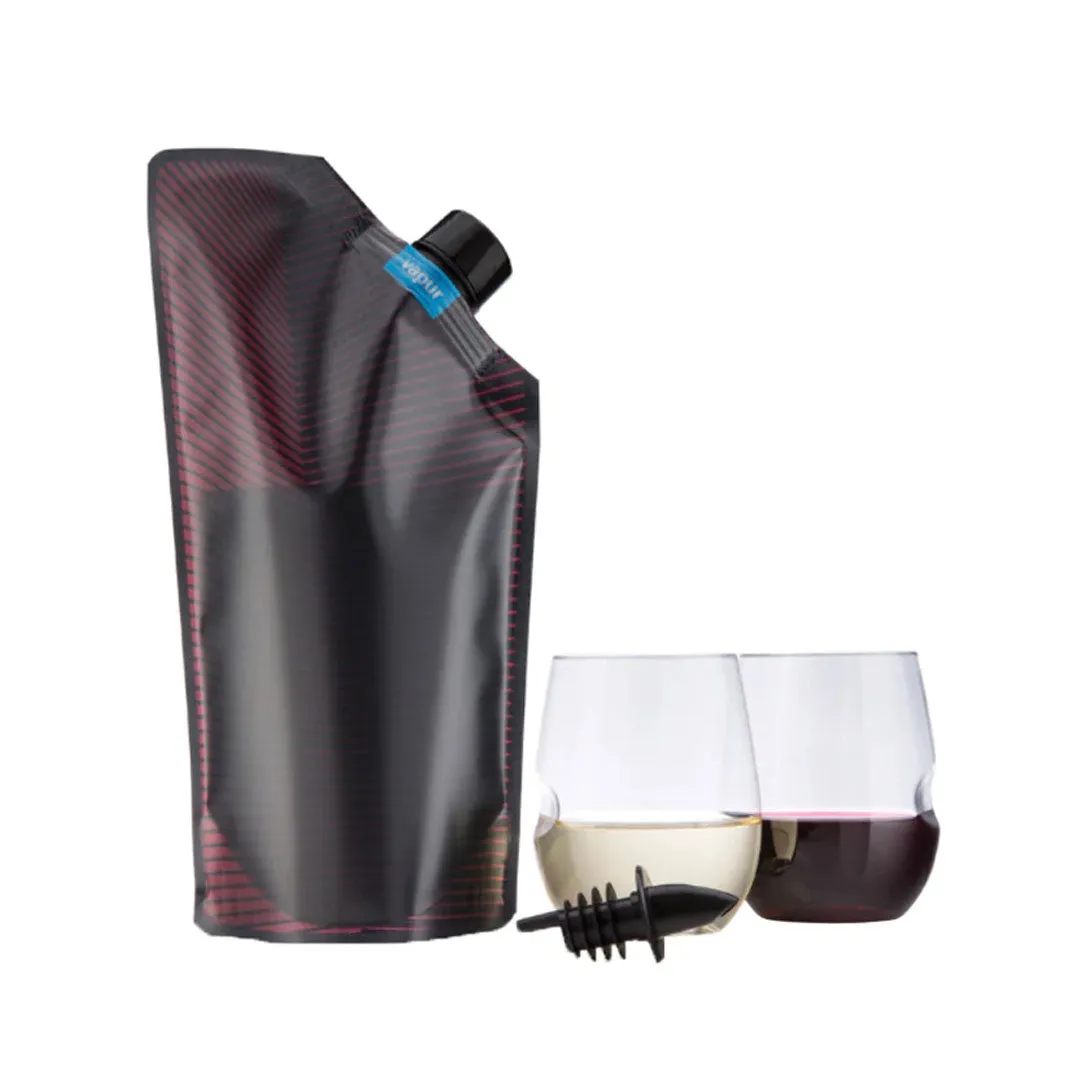 Vapur Wandervino Flexible Wine Carrier And Govino Glasses Trending Now Discount