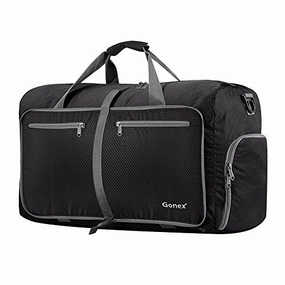 Save Big Today Clearance Event Alert Gonex 60L Foldable Travel Duffel Bag Water & Tear Resistant, Black