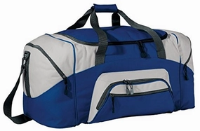Port & Company - Color Block Sport Duffel, Royal/Grey Clearance Savings Now
