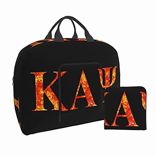 Todays Trending Deals MustShop Sale Zhuobail Ka-Pp_A A_Lp-Ha Ps-I 1911 Kap Fraternity Nupes Travel Duffel Bag Storage Packet Foldable Lightweight Portable High Capacity Tote Carry On Luggage Bags Handbag Box 16X6X12.6 Inch