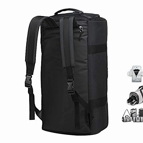 Ozuko Gym Bag Backpack, 4 In 1 Carry-On Garment Bag Large Duffel Bag Suit Travel Bag Weekend Bag Flight Bag Overnight Bag With Shoes Compartment (Black) Trending Offer Today Clearance Savings Now