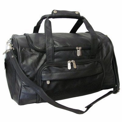 Mega Online Discount Best Price Online Amerileather Apc Leather Duffel/Sports Bag,Black,Us