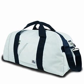 Sailor Bags Square Duffel (White/Blue Straps, Large) Sweet Deal Today Clearance Savings Now