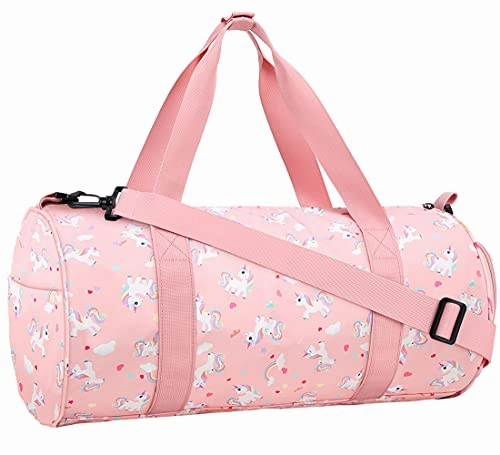Choco Mocha Kids Duffle Bag For Girls Unicorn Duffle Bags For Girls Overnight Bag For Toddler Girl Duffel Bag Kids Travel Bags Weekender Weekend Bag For Little Teenage Girls Gym Bag Baby Sleepover Gift, Pink Save Big Online Grab It Before Gone