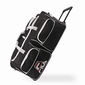 Fila 30" 8-Pocket Rolling Duffel, Black One Size Exclusive Holiday Deal Dont Wait Save Today